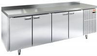 Холодильный стол HiCold GN 1111/TN W, 2280 мм, пластификат, 4 двери