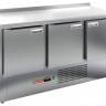 Холодильный стол HiCold GNE 111/TN, 1485 мм, столешница пластик, 3 двери