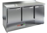 Холодильный стол HiCold GNE 111/TN, 1485 мм, 3 двери