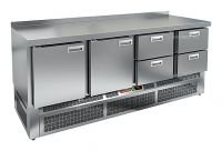 Холодильный стол HiCold GNE 112/TN, 1485 мм, 2 двери 2 ящика
