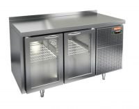 Холодильный стол HiCold SNG 11/HT, 1390 мм, 2 стеклянные дверцы