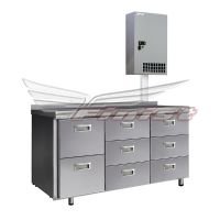Холодильный стол Finist СХСан-600-0/8, 1410 мм, 8 ящиков, с настенным агрегатом