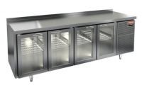 Холодильный стол HiCold GNG 1111/HT, 2280 мм, 4 стеклянные дверцы