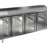 Холодильный стол HiCold GNG 1111/HT, 2280 мм, 4 стеклянные дверцы
