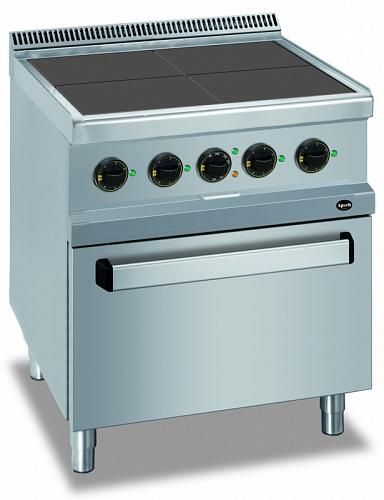 Плита электрическая Apach APRE-77QFEK, 4-х конфорочная, с жарочным шкафом с конвекцией