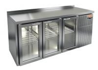 Холодильный стол HiCold SNG 111/HT, 1950 мм, 3 стеклянные дверцы