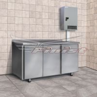 Холодильный стол Finist СХСан-600-1/4, 1410 мм, 1 дверь 4 ящика, с настенным агрегатом