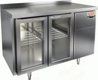Холодильный стол HiCold GNG 11 BR3 HT, 1505 мм, 2 стеклянные двери