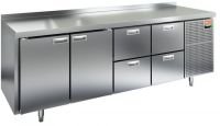 Холодильный стол HiCold SN 1122/TN, 2280 мм, 2 двери, 4 ящика