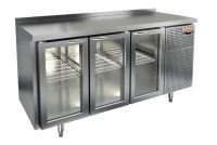 Холодильный стол HiCold GNG 111 BR3 HT, 1950 мм, 3 стеклянные дверцы