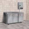 Холодильный стол Finist СХСан-600-2/3, 1410 мм, 2 двери 3 ящика, с настенным агрегатом