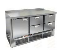 Морозильный стол HiCold SNE 122/BT, 1485 мм, 1 дверь 4 ящика