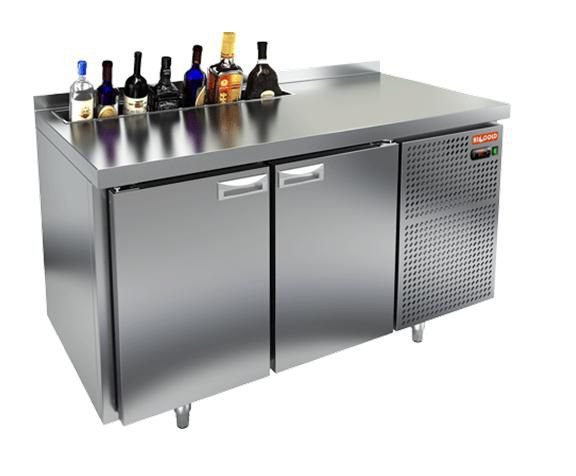 Холодильный стол HiCold GN 11 HT V, барный, 1390 мм, 2 двери