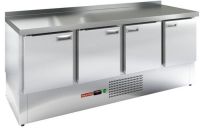 Холодильный стол HiCold GNE 1111/TN W, 1970 мм, пластификат, 4 двери