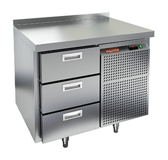 Холодильный стол HiCold SN 3/TN, 900 мм, 3 ящика