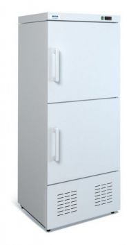 Комбинированный холодильный шкаф МариХолодМаш ШХК-400М (4.300.044-03), двухдверный, 350 литров, 0...+7/-13