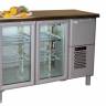 Холодильный стол Полюс BAR-250С (ГРК-250С), 1260 мм, 2 стеклянные дверцы, 1 ящик