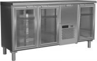 Холодильный стол Полюс BAR-360С (ГРК-360С), 1660 мм, 3 стеклянные дверцы, 1 ящик