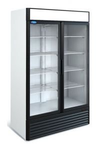 Холодильный шкаф-витрина МариХолодМаш Капри 1.12СК (4.300.120), двухдверный, для напитков, 1050 литров, +1…+7
