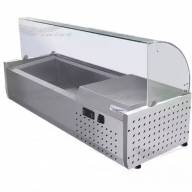 Холодильная витрина ToppingBox НХВсм-3, для ингредиентов, настольная, с гнутым стеклом, 930 мм - Холодильная витрина ToppingBox НХВсм-3, для ингредиентов, настольная, с гнутым стеклом, 930 мм