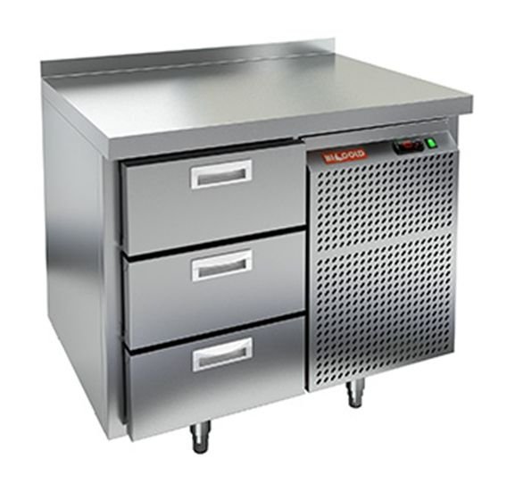 Холодильный стол HiCold GN 3/TN, 900 мм, 3 ящика