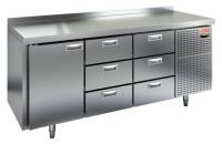 Морозильный стол HiCold GN 133/BT, 1835 мм, 1 дверь, 6 ящиков