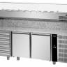 Холодильный стол для пиццы Apach APZ03D6+VR4 200 VD, 2000 мм, 2 двери, 6 ящиков, с витриной