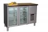 Холодильный рабочий стол, 1260 мм, 2 стеклянные дверцы, 1 ящик, BAR-250С (ГРК-250С), Полюс