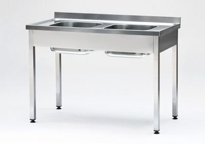 Ванна моечная цельнотянутая 2-секционная ВМЦп-1000/600