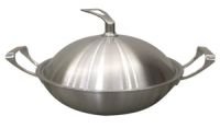 Сковорода wok, нержавеющая сталь, D=36 см, с крышкой, HKN-WPD06C Hurakan