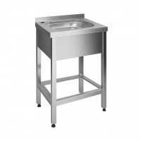 Рукомойник напольный с вварной мойкой РКЦ-500x400x850 мм нерж.