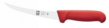 Нож обвалочный 150/290 мм изогнутый (полугибкое лезвие) красный Poly Icel 24400.3856000.150