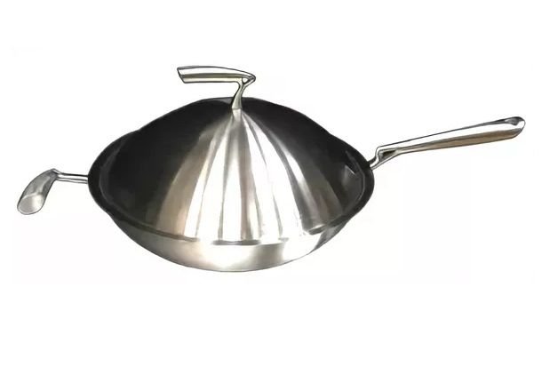 Сковорода wok, нержавеющая сталь, D=36 см, с крышкой, HKN-WPH04C Hurakan