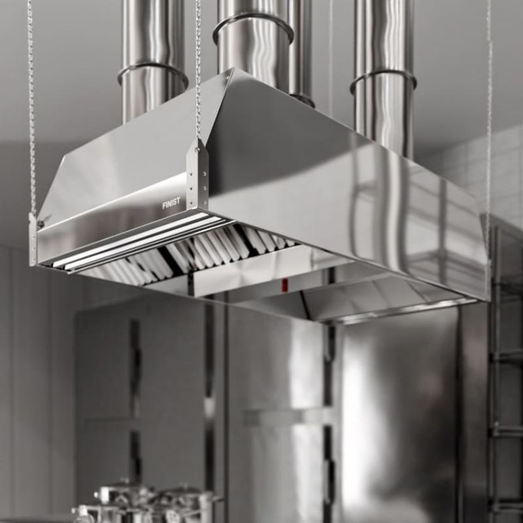 Зонт приточно-вытяжной островной Finist ЗПВН-04 1000х1600, прямоугольный, нержавеющая сталь