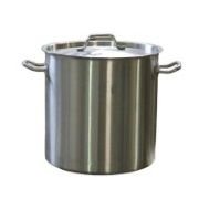 Котел из нержавеющей стали, 37 л, двойное дно, с крышкой, 19037, MGSteel