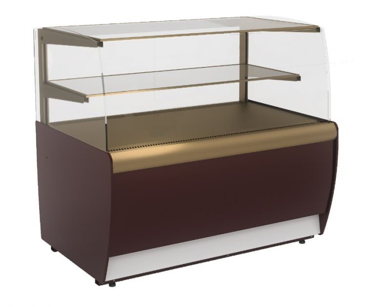 Холодильная витрина Полюс K70 VM 0,9-12 0011-9005 (ВХСв-0,9д Carboma MINI ТЕХНО), кондитерская, напольная