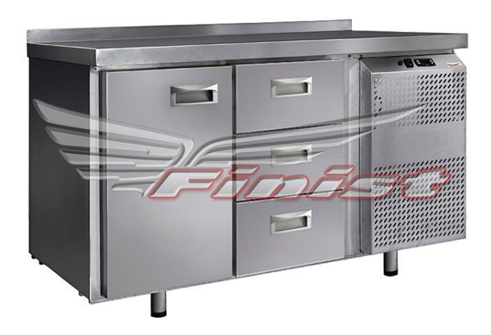 Холодильный стол универсальный Finist УХС-700-1/3, 1400 мм, 1 дверь 3 ящика