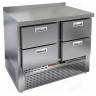 Холодильный стол HiCold GNE 22/TN, 1000 мм, 2 двери 2 ящика
