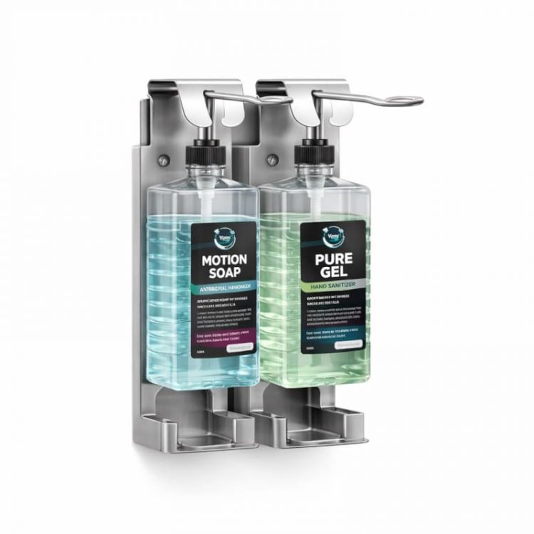 Дозатор для жидкого мыла антисептика ДМк-100*305*90/270 Finist, локтевой привод, краш. сталь