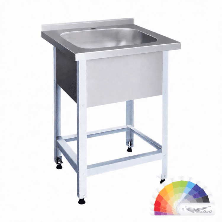 Ванна моечная ВМБц-1-500*500 Finist, м/о 400*400*250, цельнотянутая односекционная, нержавеющая сталь, каркас-уголок краш.