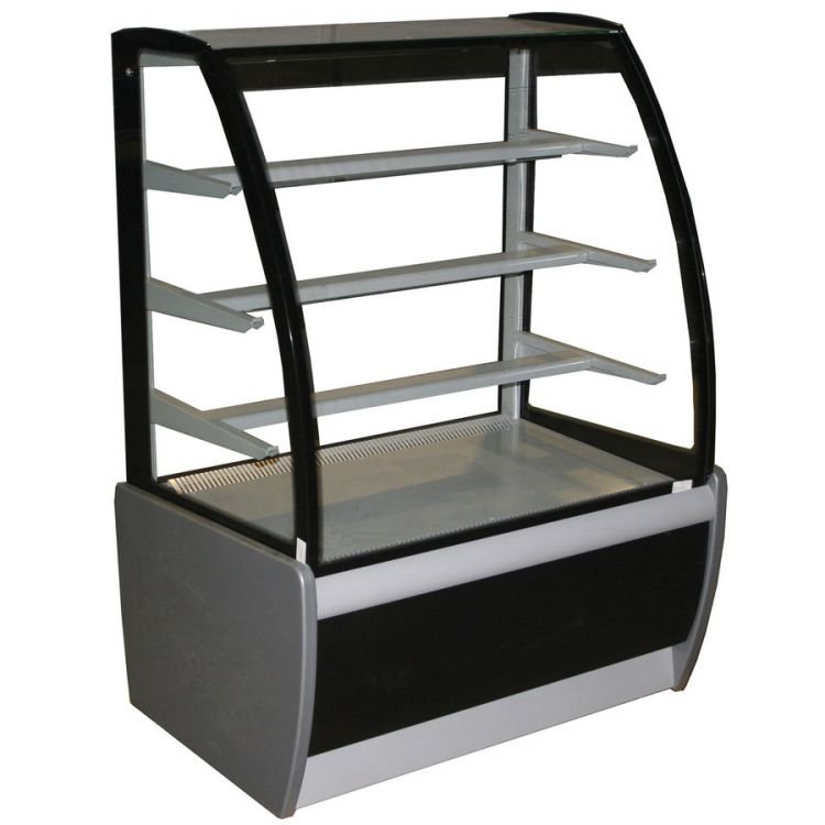 Холодильная витрина Полюс K70 VM 1,3-1 0011-9005 (ВХСв-1,3д Сarboma ТЕХНО) вентилируемая, кондитерская, напольная