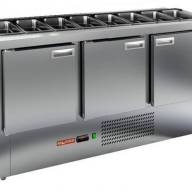 Холодильный стол для салатов HiCold SLE1-111/GN (1/3), 1485 мм, гнездо 1280х156 мм, 3 двери - Холодильный стол для салатов HiCold SLE1-111/GN (1/3), 1485 мм, гнездо 1280х156 мм, 3 двери - 2