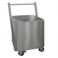 Тележка-чан для сыпучих продуктов ТЧ-520*485 Finist, нержавеющая сталь, 4 колеса