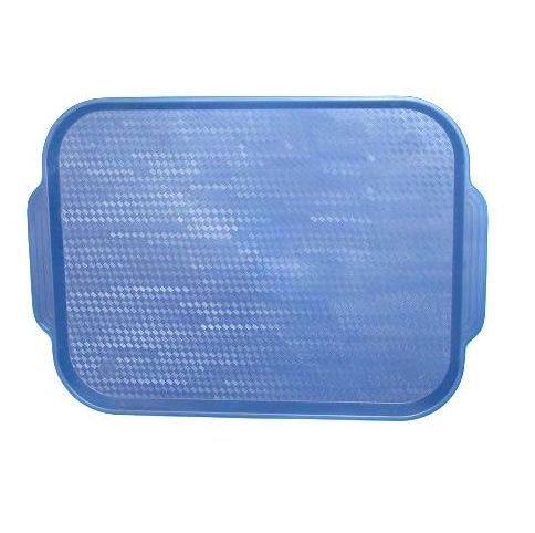 Поднос пищевой, пластик 45х35.5см, синий, особо прочный