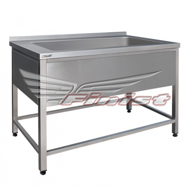 Ванна котломоечная ВКц-1 1160х700х850 Finist, цельнотянутая односекционная, нержавеющая сталь, каркас-труба нерж.