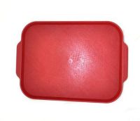 Поднос пищевой, пластик 45х35.5см, вишневый (505)