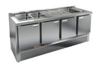 Холодильный стол для салатов HiCold SLE3-1111/GN, 1970 мм, гнездо 1766х508 мм, 4 двери