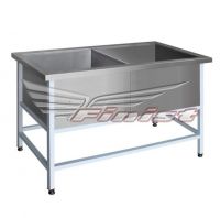Ванна котломоечная Finist ВКЭ-2, сварная двухсекционная, каркас-труба краш.