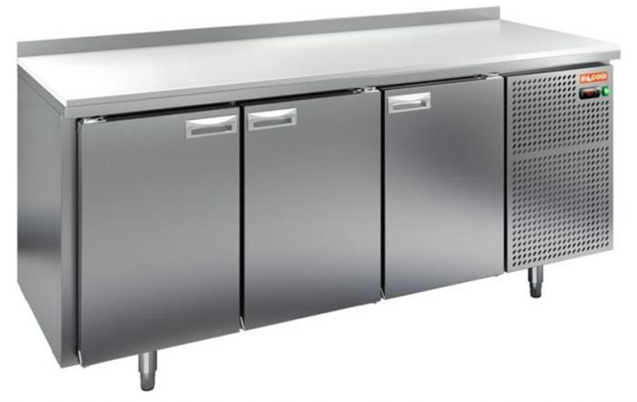 Холодильный стол HiCold GN 111/TN, 1835 мм, столешница пластик, 3 двери