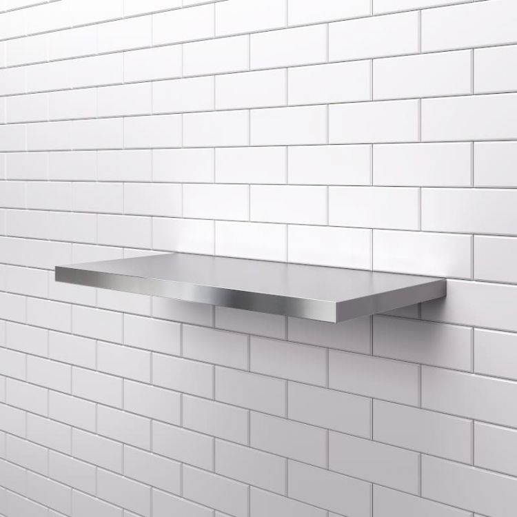 Полки консольные скрытого крепления — длина от 300 до 600 мм, нержавеющая сталь